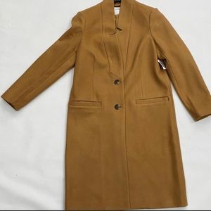 OLD NAVY Women's Camel Brown Wool Blend Overcoat Long Trench Coat